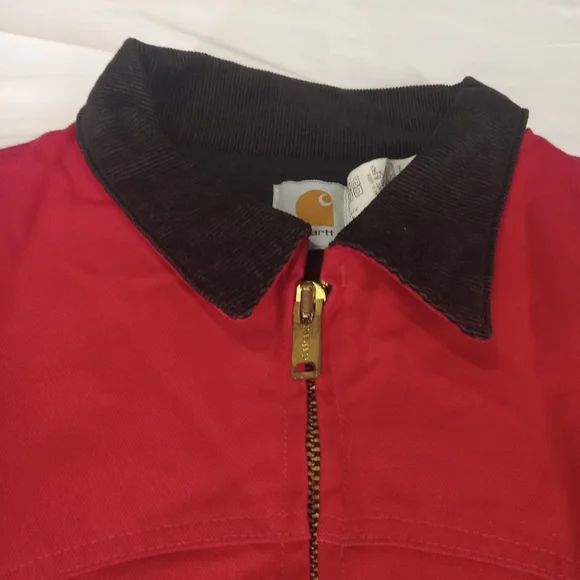 Carhartt Men's Vintage Red Full Zip  Insulated Lined Jacket - Picture 2 of 16